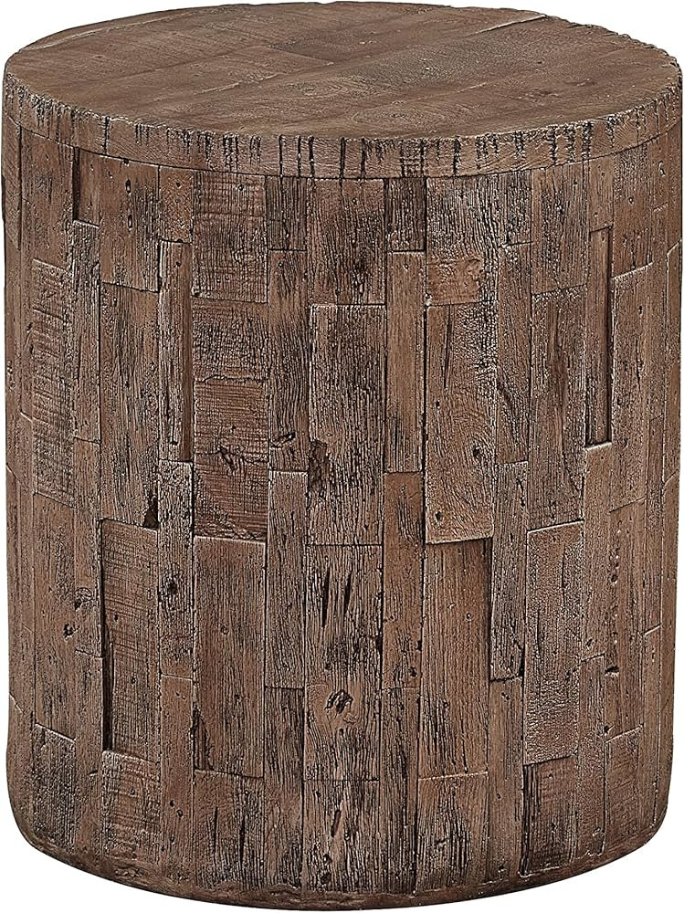 Ball & Cast Wood Stump End Table, Vintage Brown | Amazon (US)