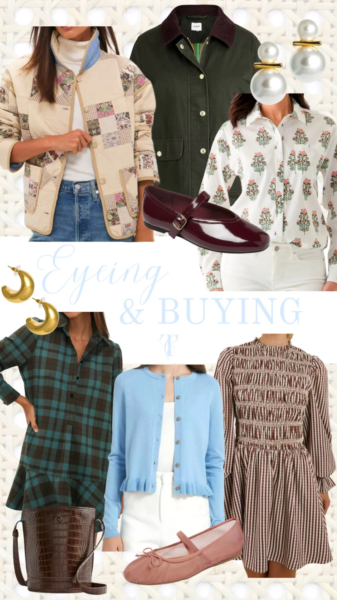 Eyeing and buying

Tuckernuck
Avara
Target
Smocked 
Factory J Crew
Field Jacket Barn Coat 

#LTKStyleTip #LTKSeasonal #LTKFindsUnder100