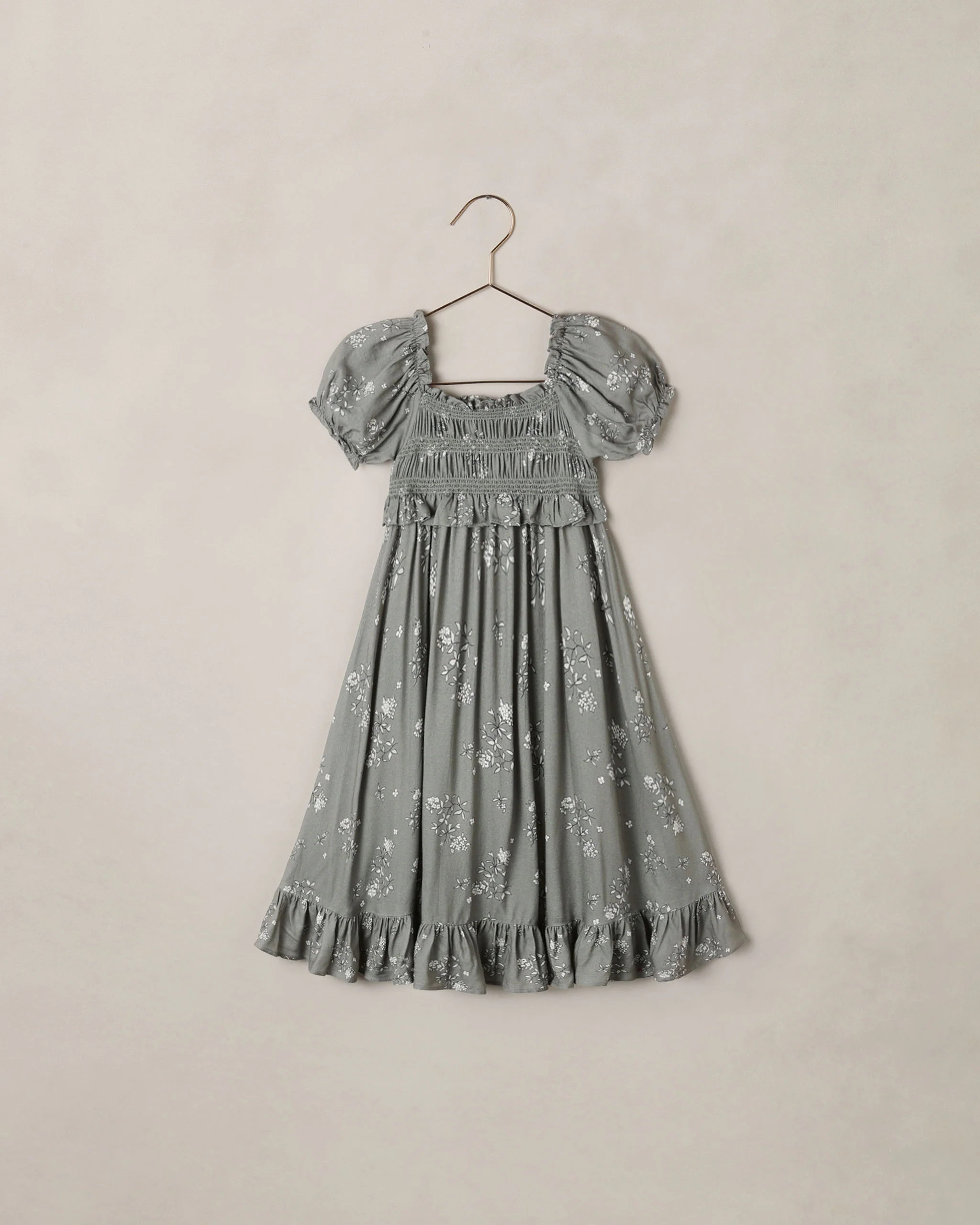Maggie Dress Eucalyptus French Floral | Rylee + Cru