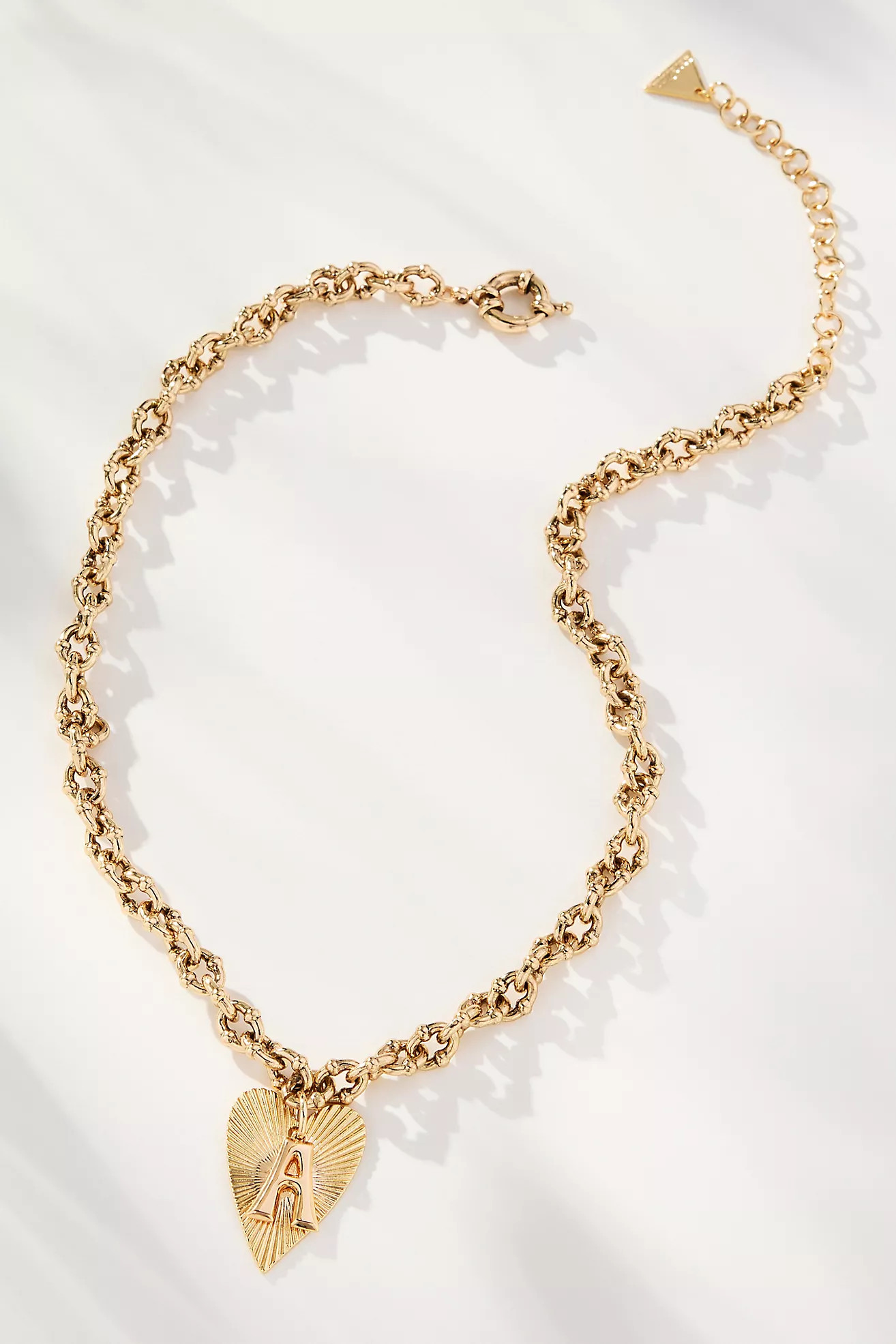 Monogram Heart Pendant Necklace | Anthropologie (US)