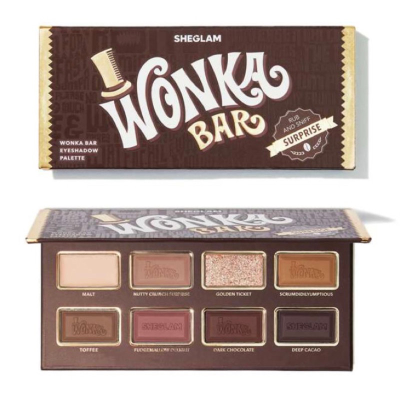 Paleta de Sombras Willy Wonka A Fantástica Fábrica de Chocolates SHEGLAM | Shopee (BR)