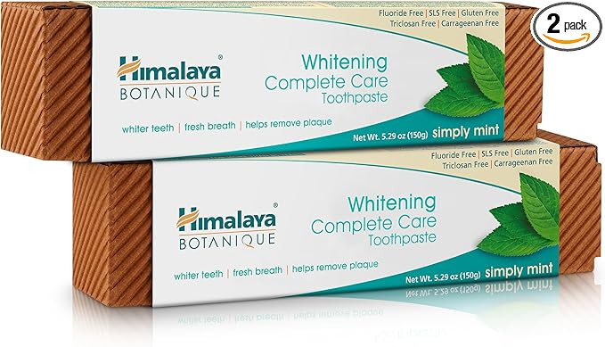 Himalaya Botanique Whitening Complete Care Toothpaste, Teeth Whitening, Fights Plaque, Fluoride F... | Amazon (US)
