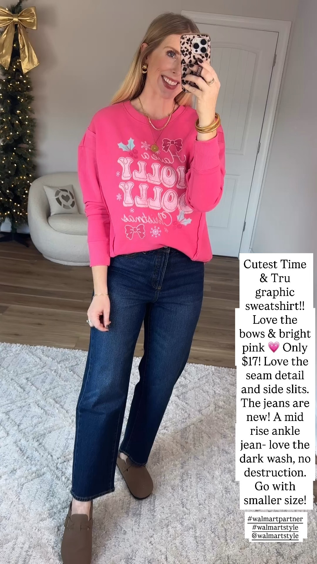 Weekend Walmart Wins Try-On
Graphic sweatshirt- small
Ankle length jeans- 2, go with smaller size 

#walmartpartner #walmartstyle @walmartstyle

#LTKFindsUnder50 #LTKHoliday #LTKStyleTip