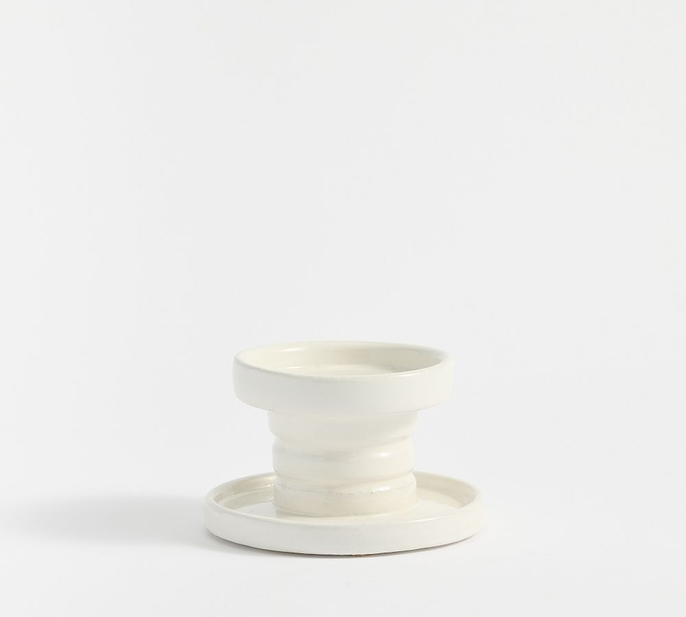 Cecille Ceramic Candleholders | Pottery Barn (US)