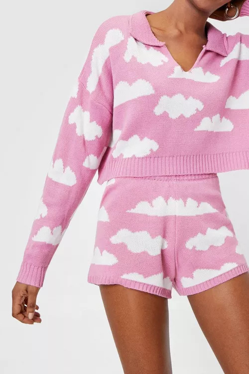 Cloud Knitted Sweater and Shorts Lounge Set | Nasty Gal (US)