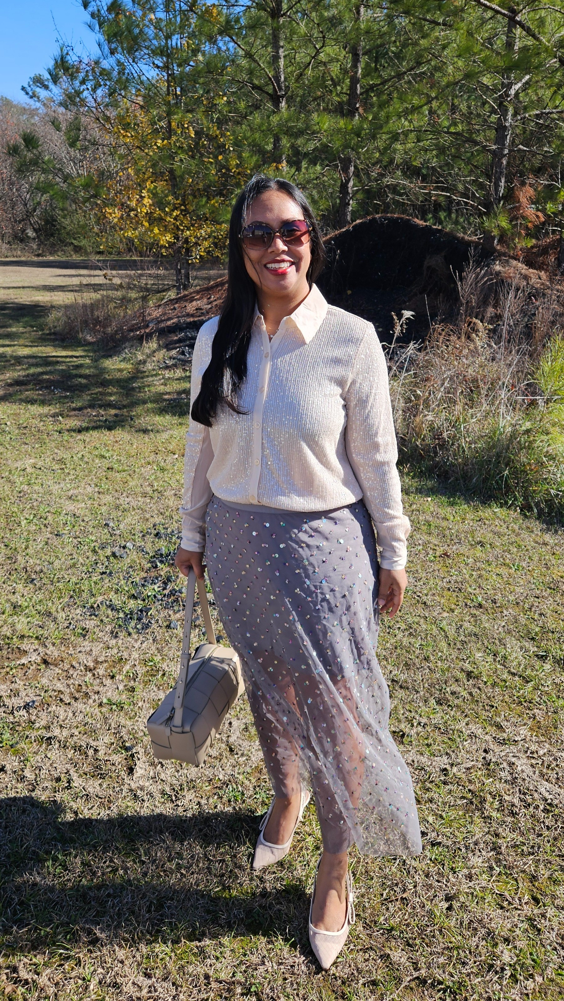 Sequined long sleeve shirt - wearing Medium 

#LTKGiftGuide #LTKHoliday #LTKFindsUnder50