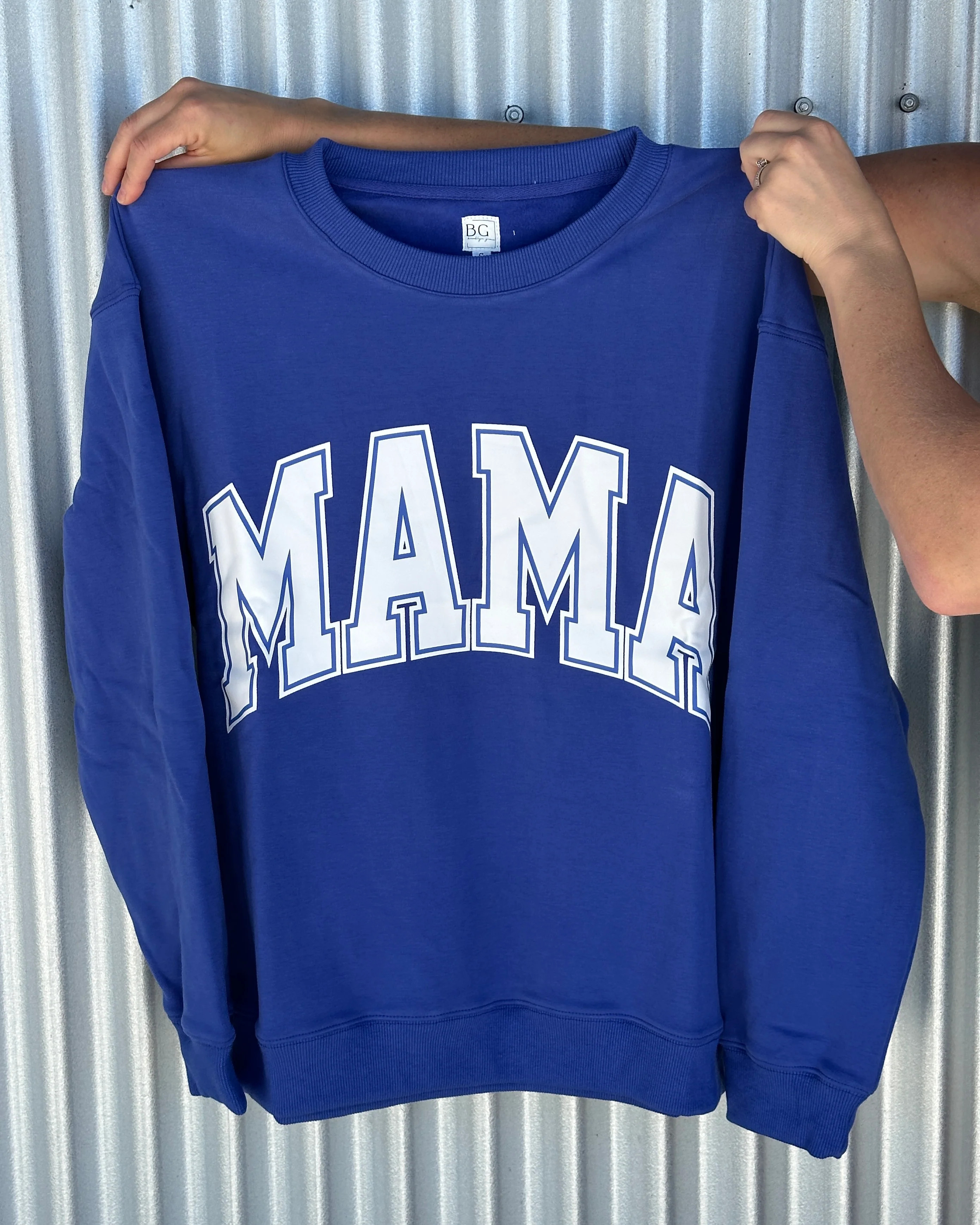 MAMA Drop Shoulder Crewneck - ROYAL BLUE *updated fit* | Brooklyn Grace