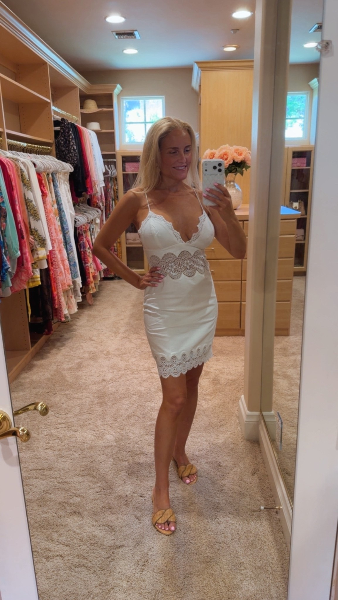 Use code LOVINGLIFE for 40% off this pretty white dress!