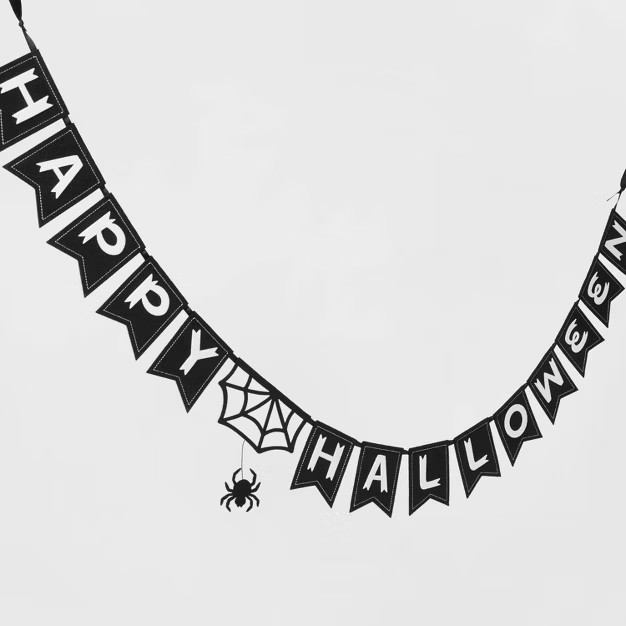 Happy Halloween and Spider Web Felt Garland - Hyde & EEK! Boutique™ | Target