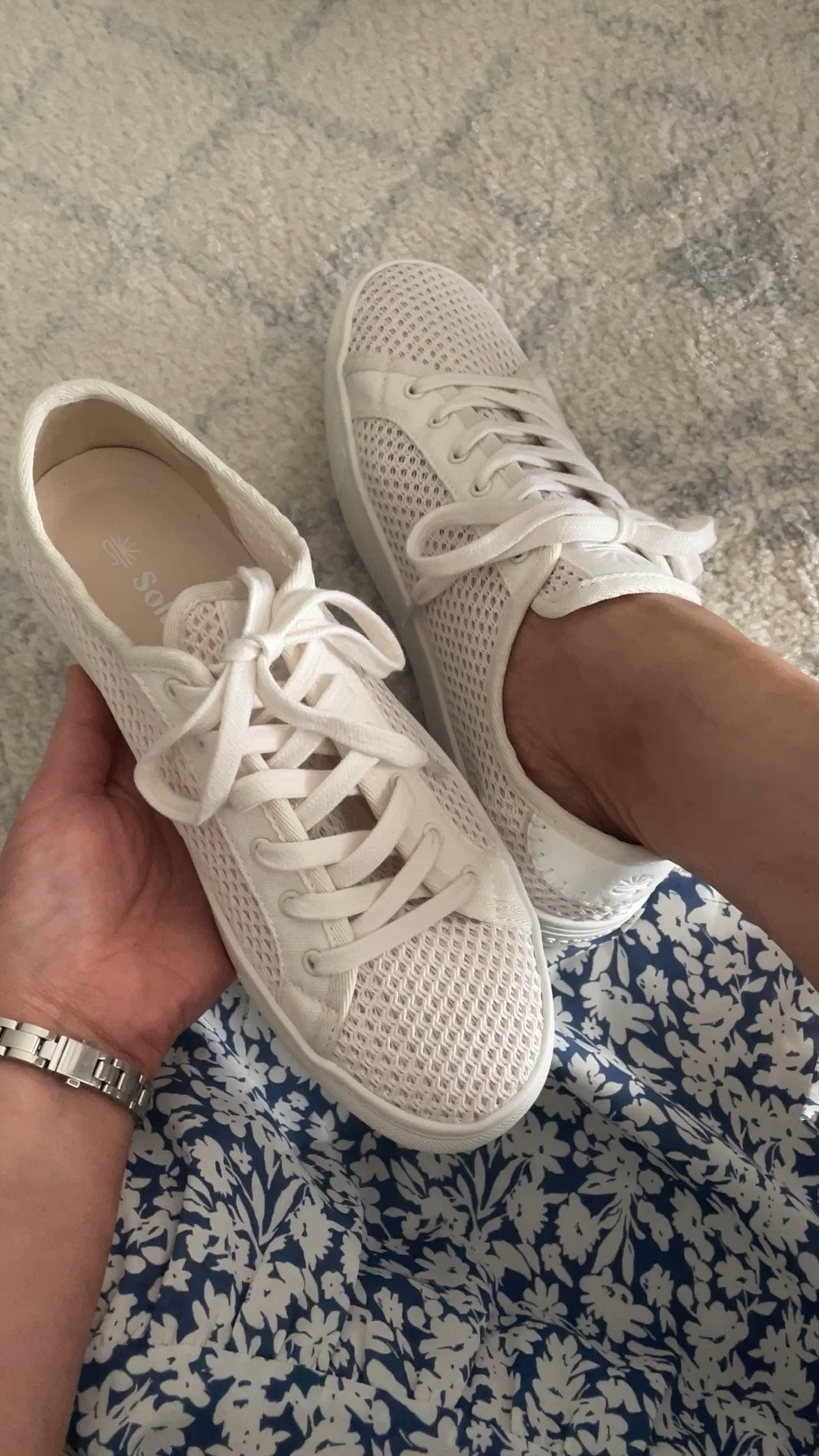 Love this versatile sneaker with my summer outfits. I took my usual size 7 but it may run 1/2 size bigger for some or possibly a full size bigger if you have narrow feet.

#LTKShoeCrush #LTKSeasonal #LTKMidsize