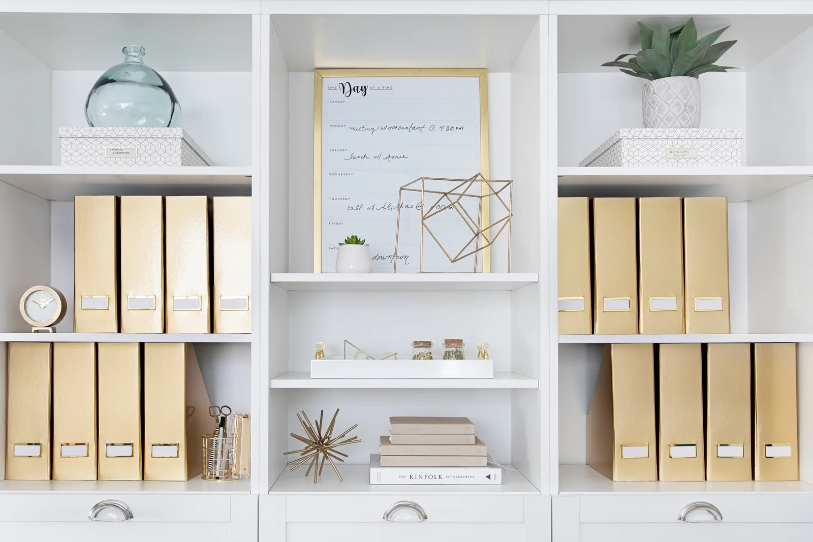 Blu Monaco Foldable Magazine File Holder with Gold Label Holder - Set of 4 - Gold - Walmart.com | Walmart (US)