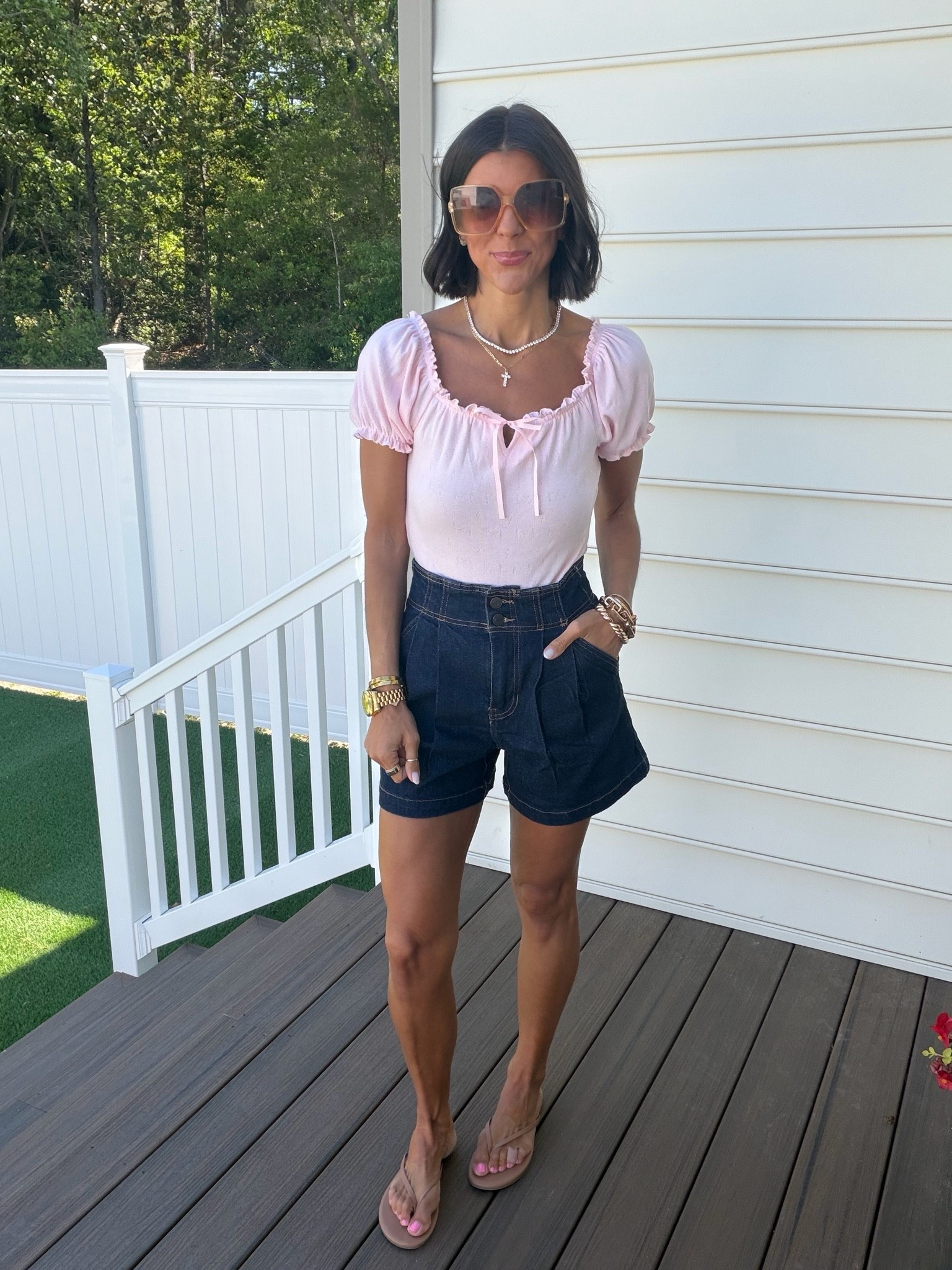 New Walmart bodysuit! Size small
Jean shorts tts

#LTKootd #LTKgrwm #LTKSeasonal