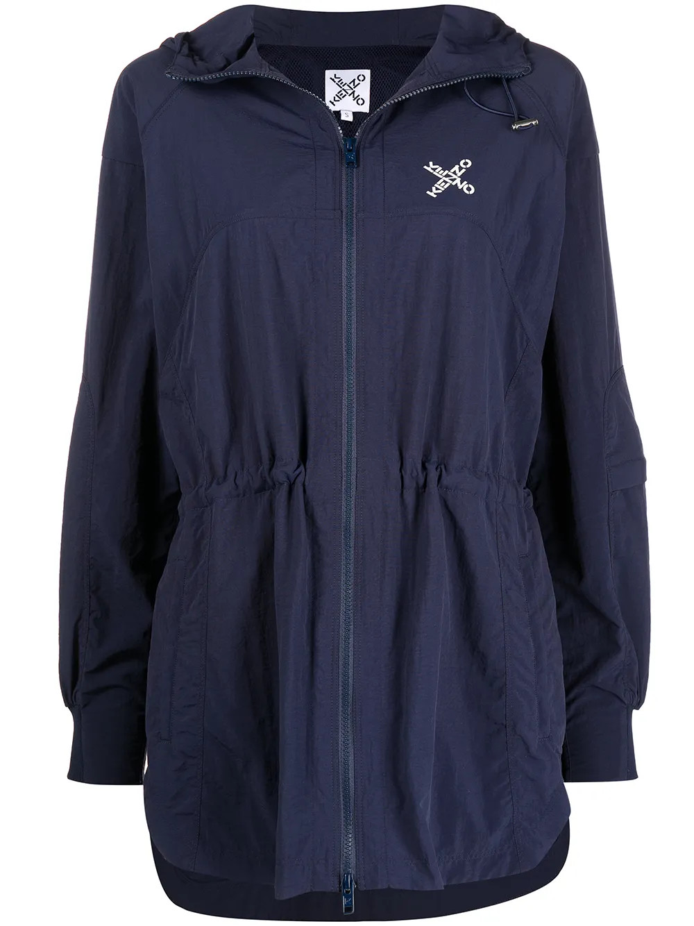 Kenzo 'Little X' Hooded Parka | Blue | FARFETCH | Farfetch Global