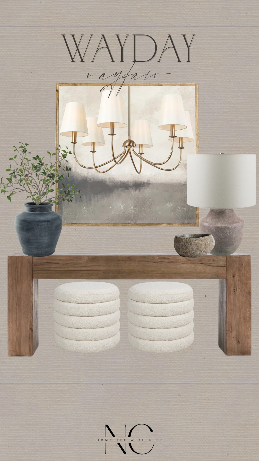 Wayday Sale! Check out Wayfair now through 4/28 for great deals! 
Entryway table
Sofa table
Round ottoman
Decorative vase
Table lamp
Chandelier
Light fixture
#wayfair #waydaysale #wayday #entrywaytable #tablestyling #homedecor #homerefresh #neutraldecor 

#LTKStyleTip #LTKSaleAlert #LTKHome