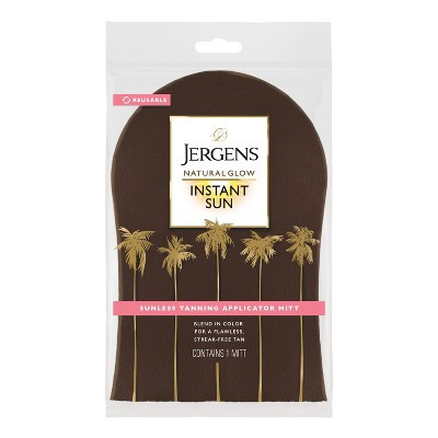 Jergens Natural Glow Instant Sun Application Mitt For Self Tanners, Streak-Free Sunless Tanning Glove | Target