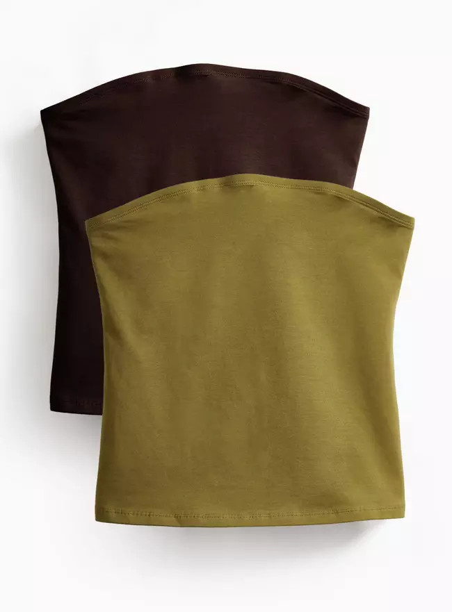 Buy Khaki & Brown Bandeau Style Vest Tops 2 Pack 26 | Camisoles and vests | Tu | Tu Clothing