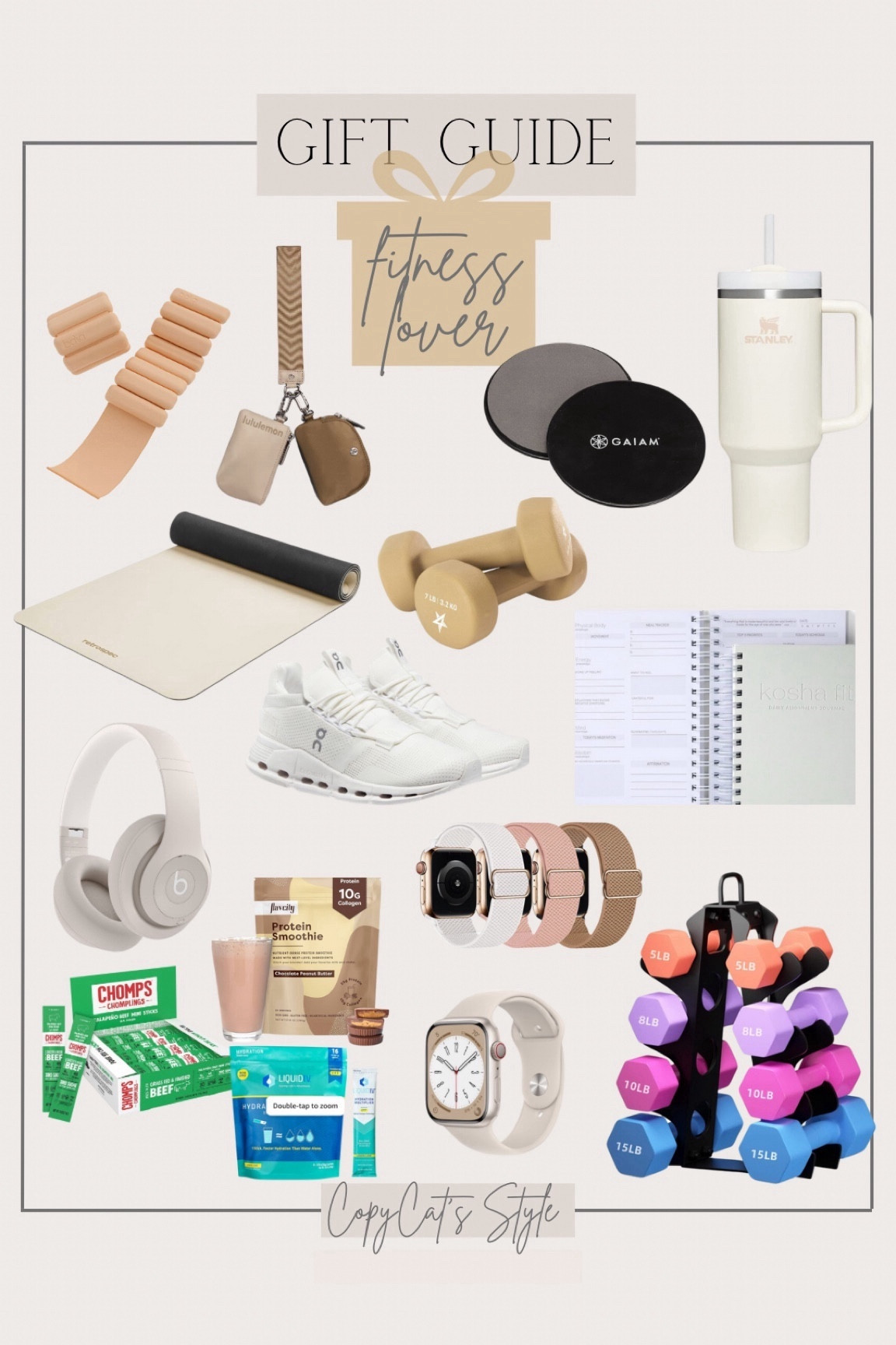Gift guide for the fitness lover, health and wellness lover gift ideas, fitness gift guide, gift ideas for the workout girl in your life

#LTKHoliday #LTKfindsunder50 #LTKGiftGuide