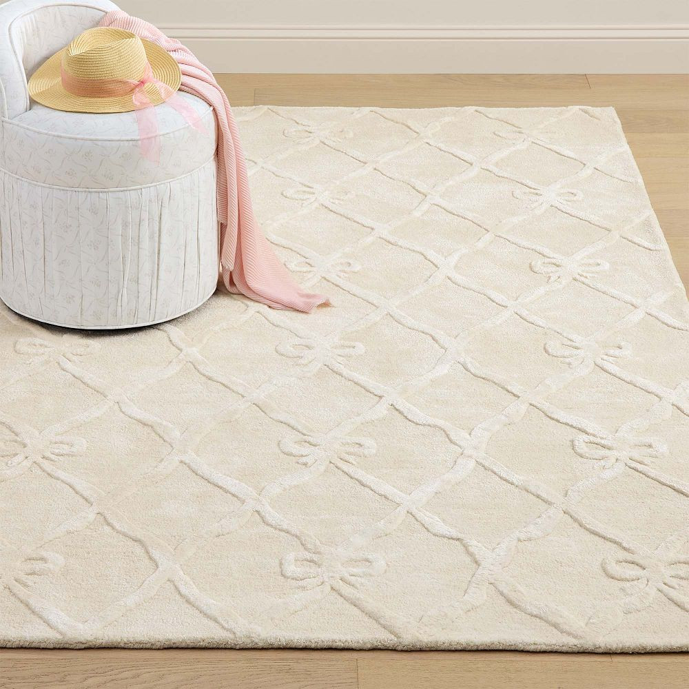 LoveShackFancy Bow Trellis Rug | Pottery Barn Teen