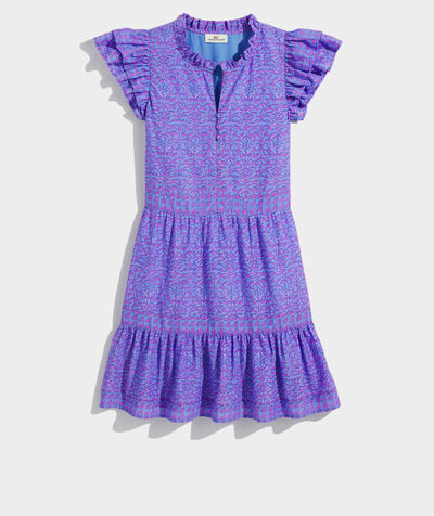 Block Print Tiered Dress | vineyard vines