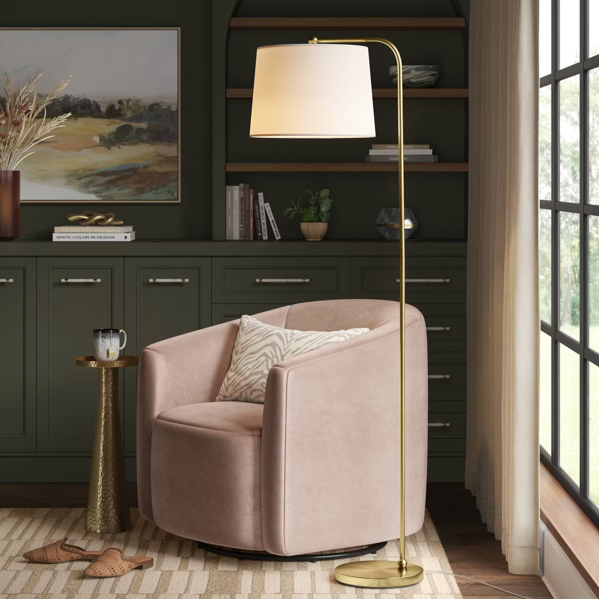 New Traditional Downbridge Floor Lamp Brass - Threshold™ | Target