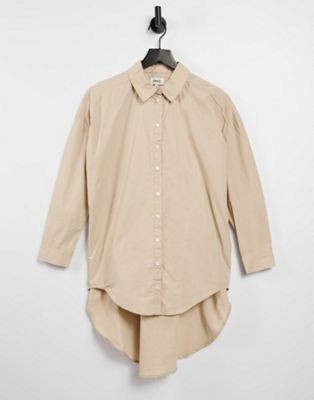 Only oversized shirt in beige | ASOS (Global)