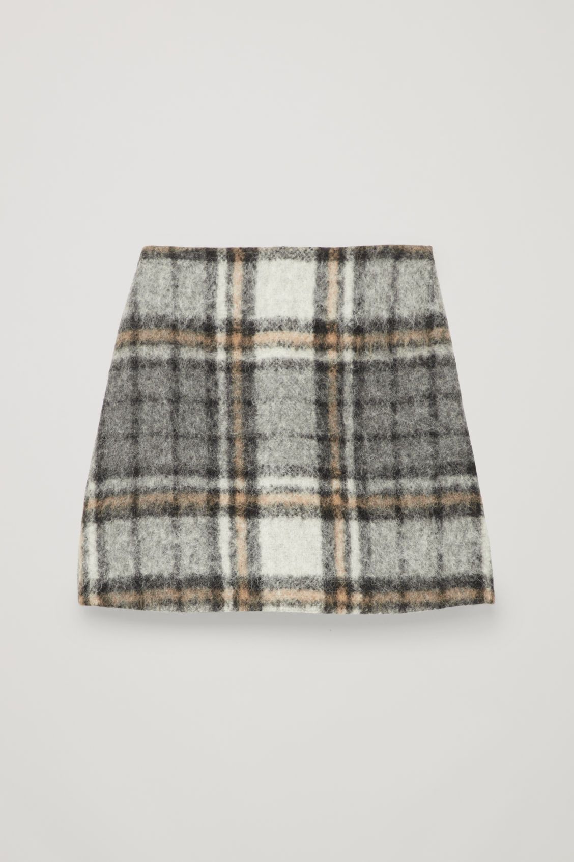 CHECKED WOOL A-LINE SKIRT | COS (US)