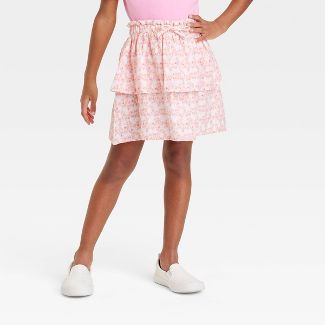 Girls' Pull-On Tiered Woven Skirt - Cat & Jack™ | Target