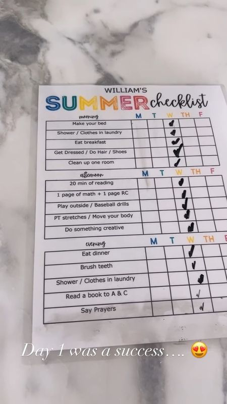 Summer checklist. The kids are loving this!

Summer chores
Summer list
Kids schedule 

#LTKFamily #LTKKids #LTKHome