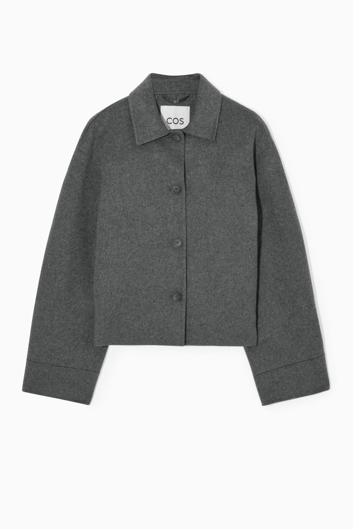 BOXY-FIT DOUBLE-FACED WOOL JACKET - Grey - COS | COS UK