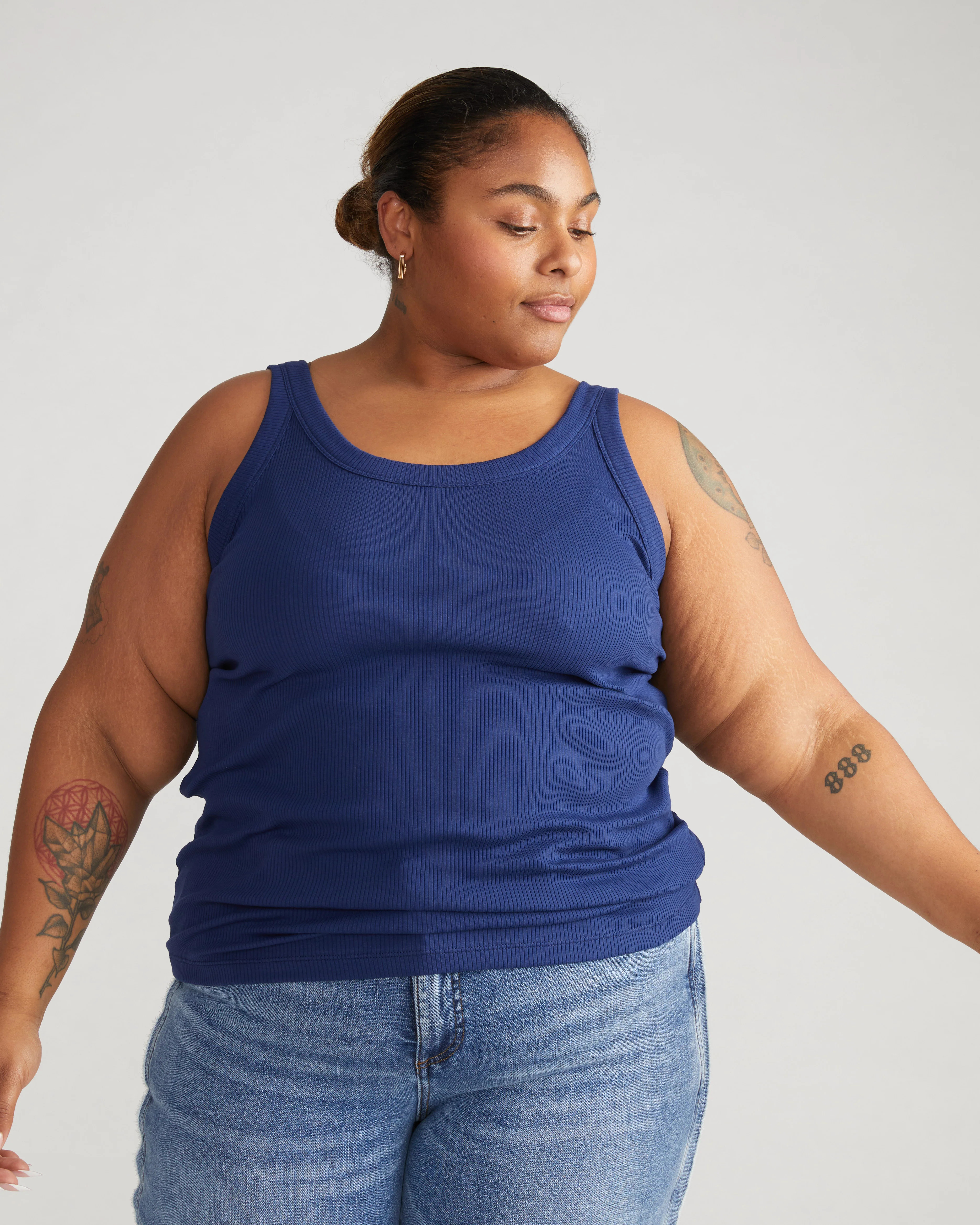 Roitfeld Ribbed Tank - Cenote | Universal Standard