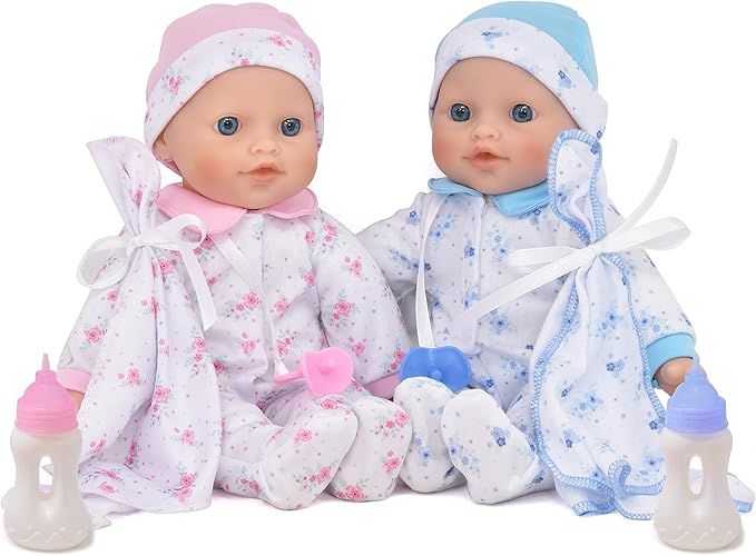 Gift Boutique Soft Body Twin Baby Dolls for Toddlers in Gift Box, 12 Inch Baby Doll with Pacifier... | Amazon (US)