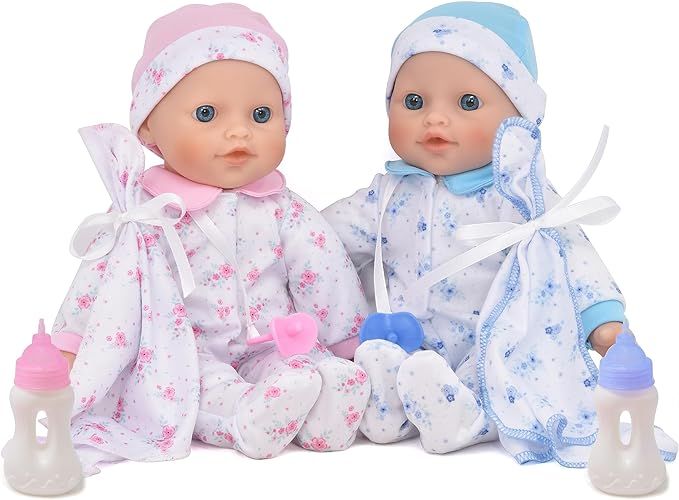 Gift Boutique Soft Body Twin Baby Dolls for Toddlers in Gift Box, 12 Inch Baby Doll with Pacifier... | Amazon (US)