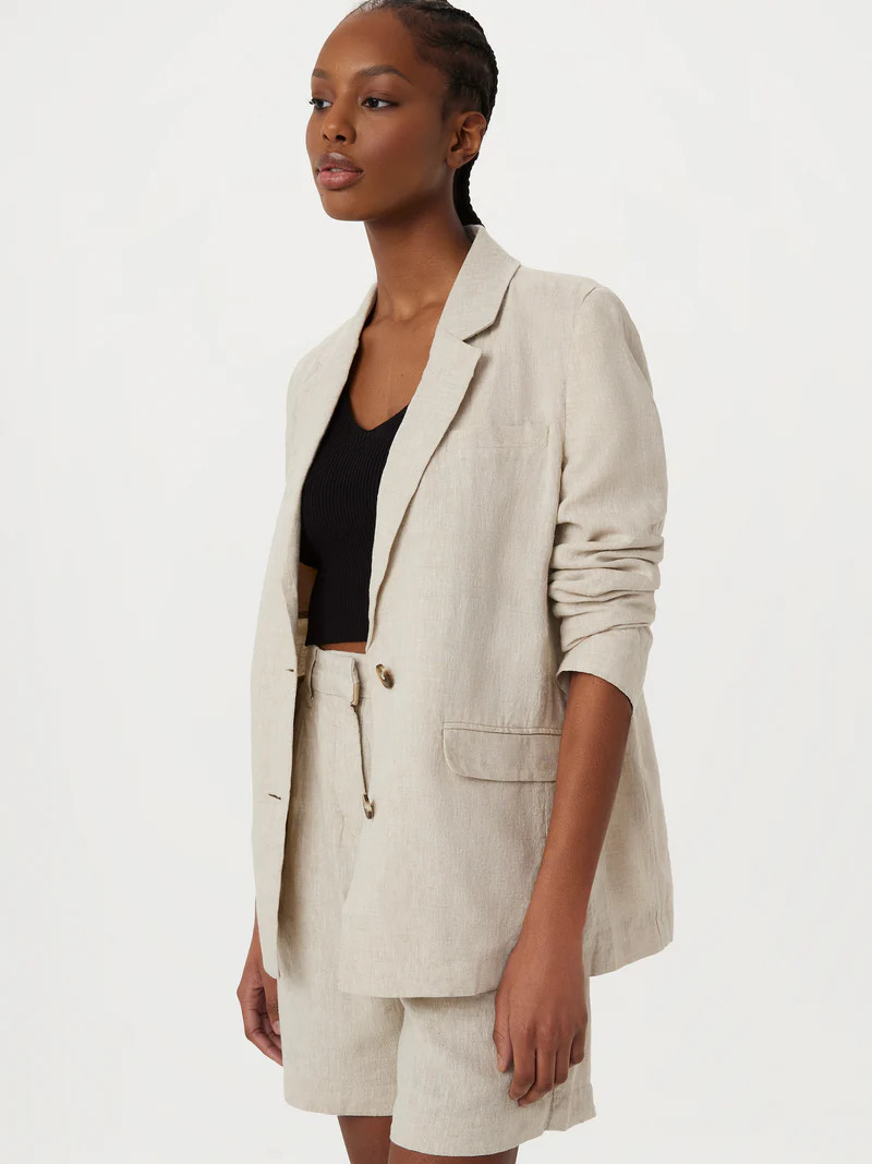 The Relaxed Linen Blazer in Light Beige | Frank And Oak
