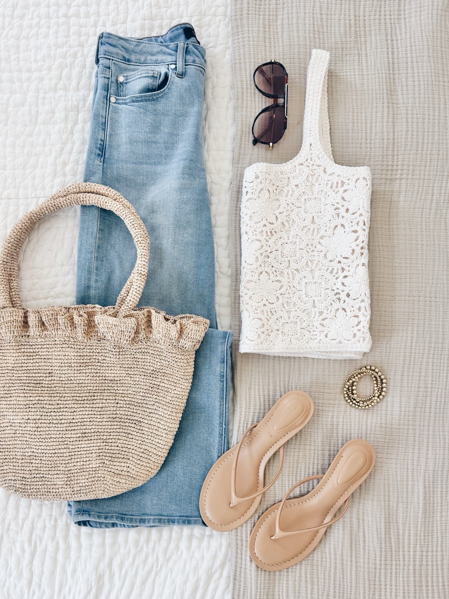 Summer date night outfit. I am 5’11”. I have small in the tank and 27x34 in the wide leg jeans.

#LTKootd #LTKOver40 #LTKTall