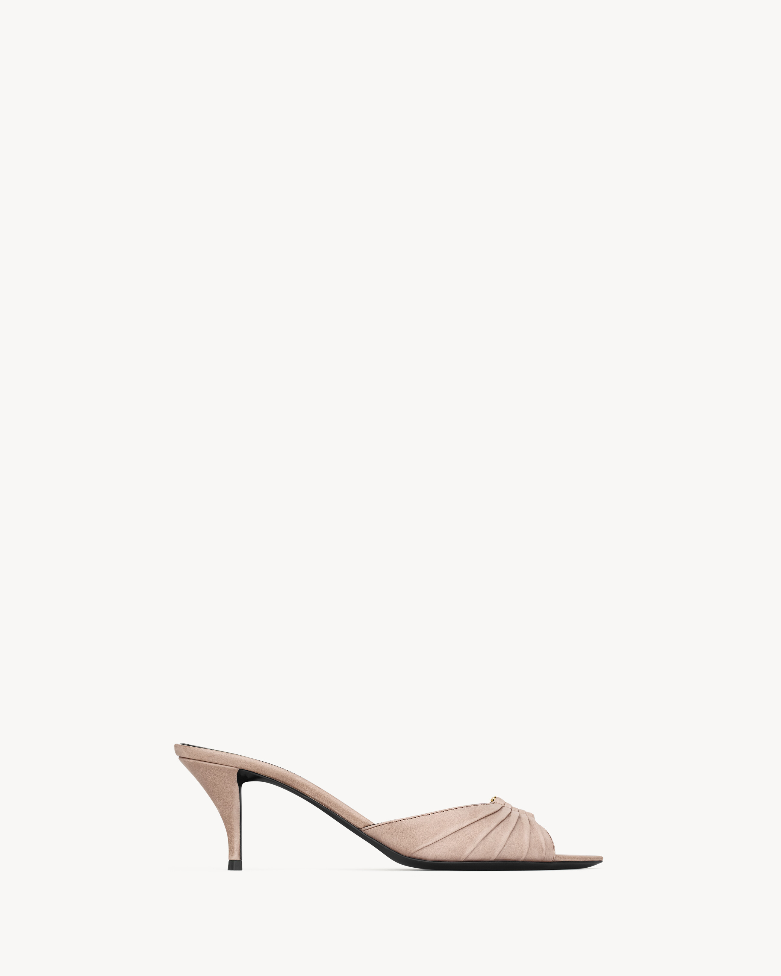 Saint Laurent Babylone Mules In Smooth Leather - Beige - Women - 39.5 | Saint Laurent Inc. (Global)