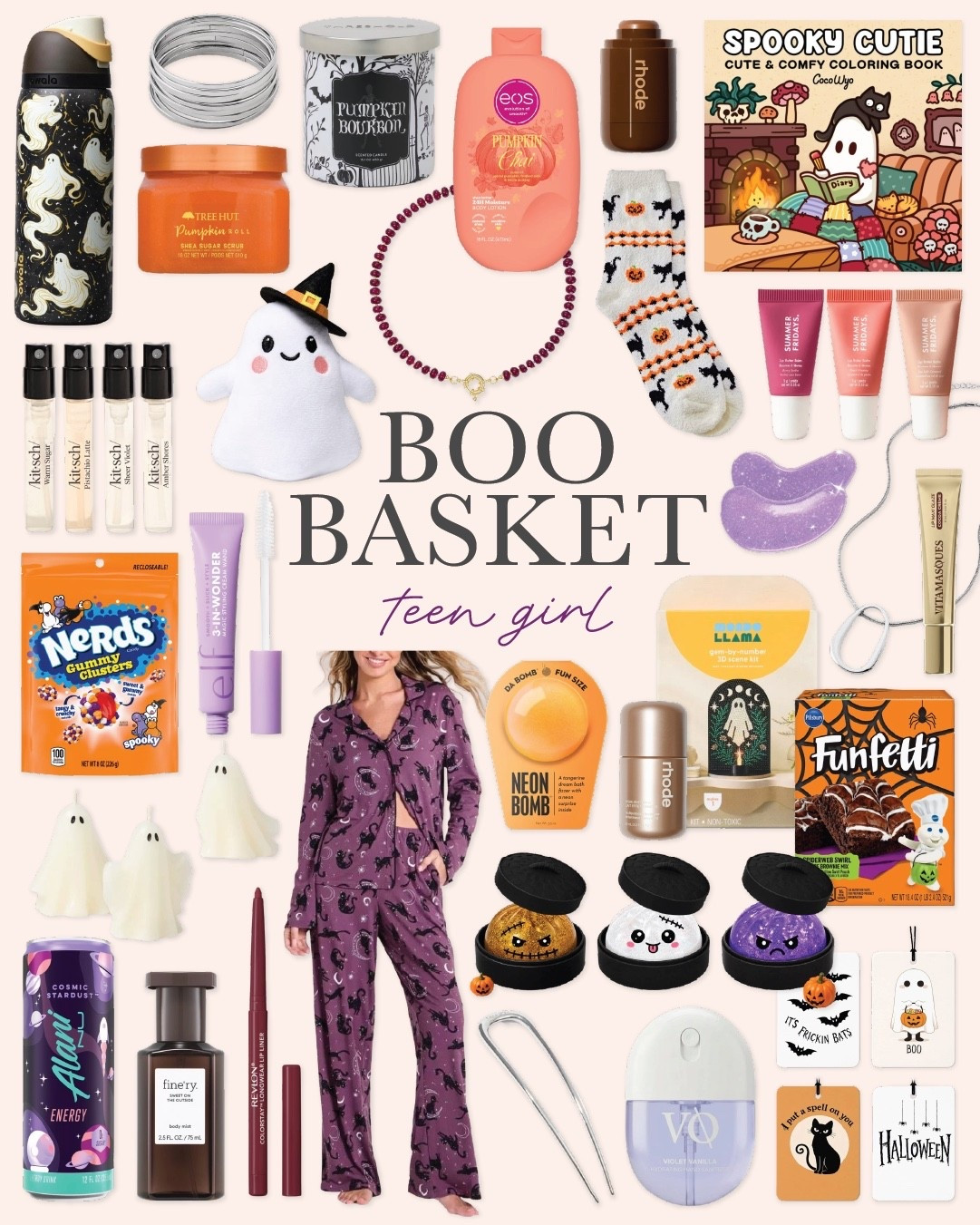 The perfect excuse to fill a basket with all her favorite things! Cute nails, cozy PJs, beauty finds, Halloween accessories, treats and more make this one extra fun. 

#BooBasketIdeas #TeenGirlFinds #SpookySeason

#LTKmomlife #LTKSeasonal #LTKKids