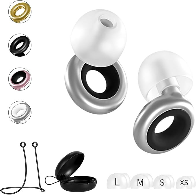Noise Cancelling Ear Plugs for Work and Travel – Reusable Silicone Earplugs with Cord – Comfo... | Amazon (US)