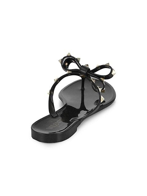 Rockstud Bow Jelly Thong Sandals | Saks Fifth Avenue