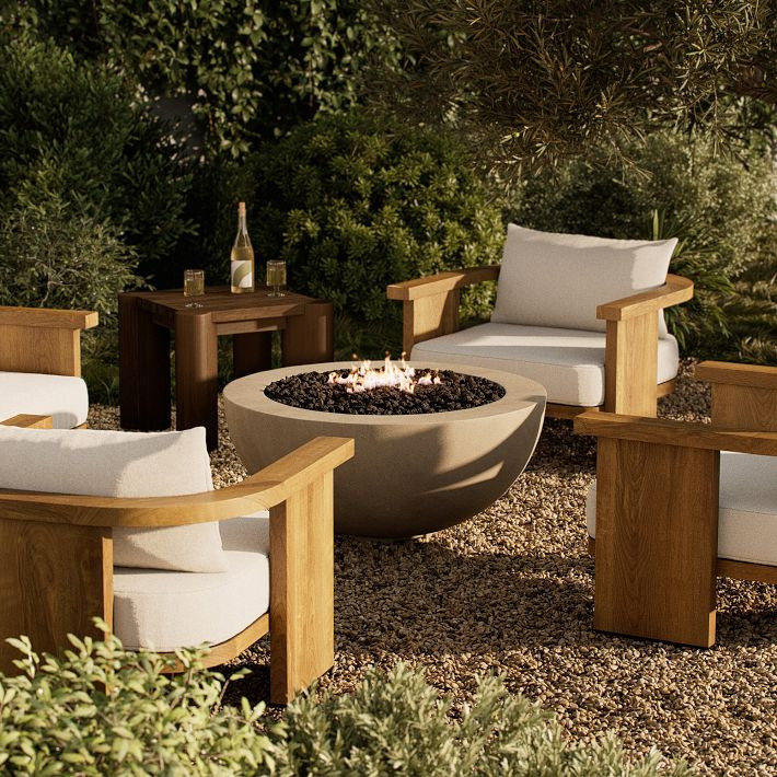Oxner Outdoor Round Fire Table (39") | West Elm (US)