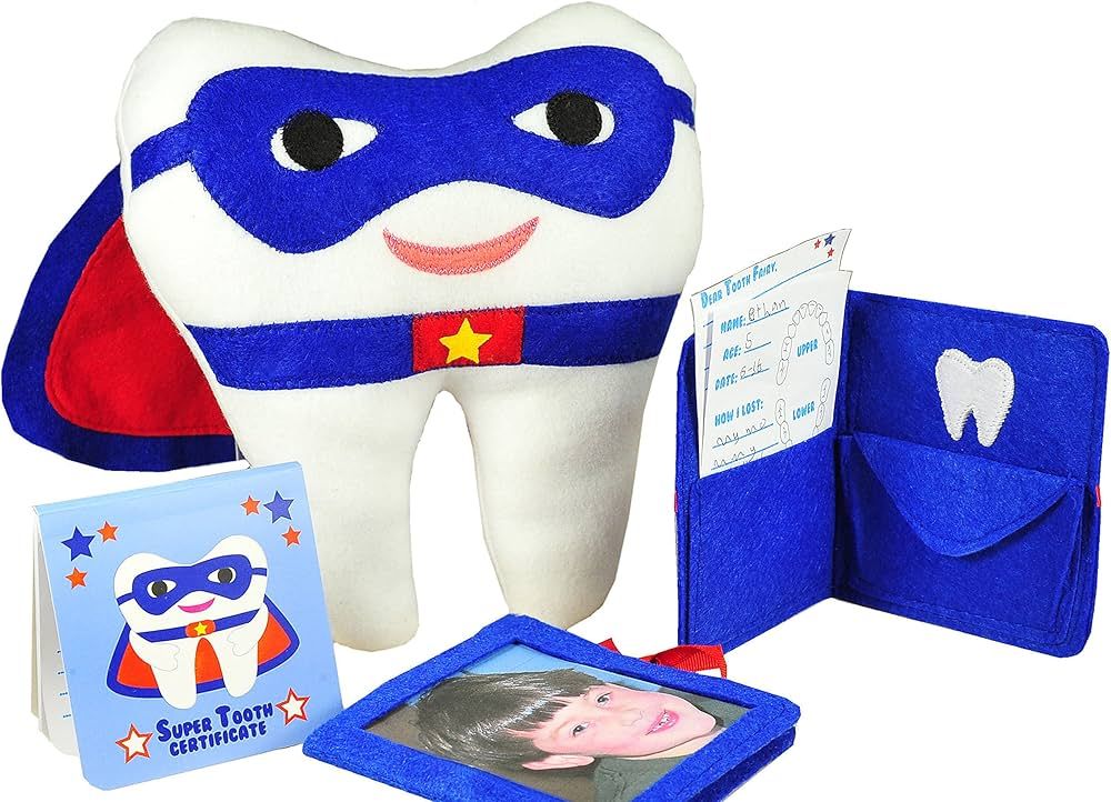 Tickle & Main, Tooth Fairy Superhero Pillow with Notepad and Keepsake Pouch. 3 Piece Set Includes... | Amazon (US)