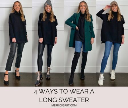 4 ways to wear @amazon tunic sweater (size up, wearing size small)

#LTKHoliday #LTKSeasonal #LTKstyletip