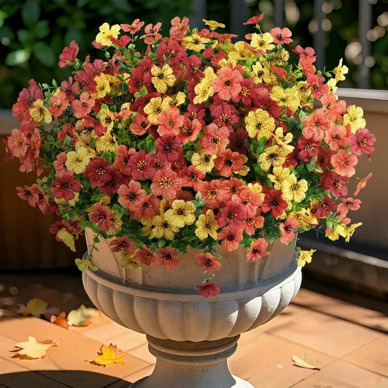 Scidweet Artificial Fall Flowers Outdoor, 12 Bundles Autumn Faux Fake Flowers Fall Decorations fo... | Walmart (US)