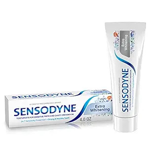 Sensodyne Extra Whitening Toothpaste for Sensitive Teeth, Cavity Prevention and Sensitive Teeth W... | Amazon (US)