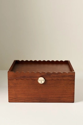 Curio Blvd 2-in1 Oak Jewelry Keepsake Case | Anthropologie (US)