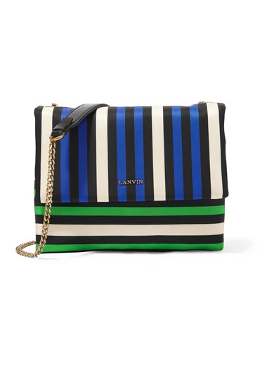 Sugar mini striped satin shoulder bag | NET-A-PORTER (US)