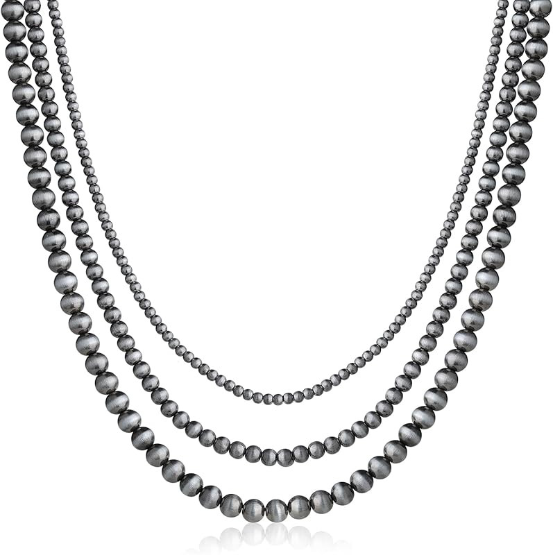 CHISOONBANNER Western Jewelry Navajo Pearl Necklace for Women Cowgirl Beaded Necklace Boho Vintag... | Amazon (US)