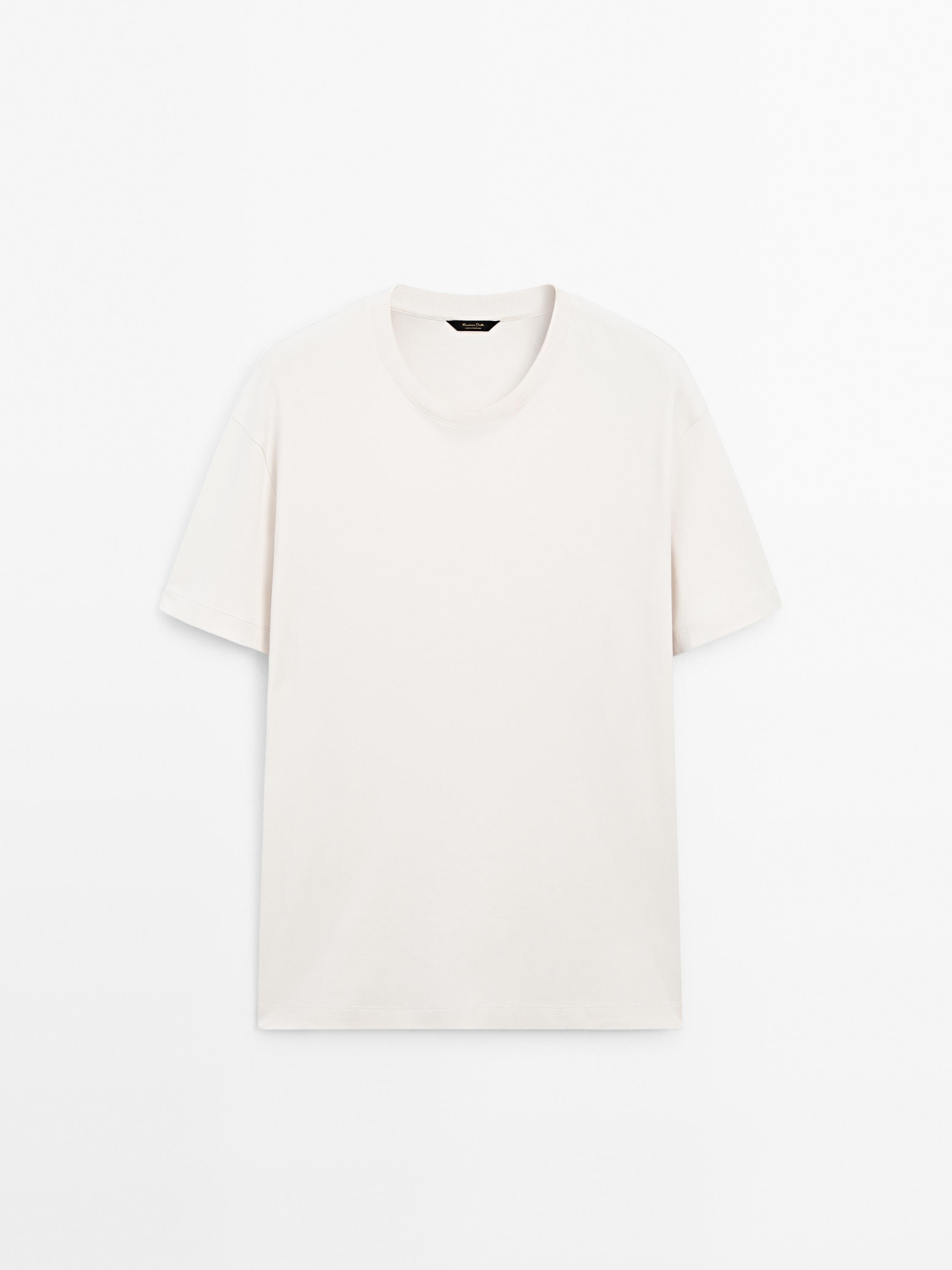 100% cotton medium weight T-shirt | Massimo Dutti US