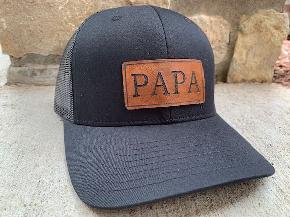 Papa hat,  REAL LEATHER, gift for new PAPA  new papa, leather papa hat, leather hat | Etsy (US)