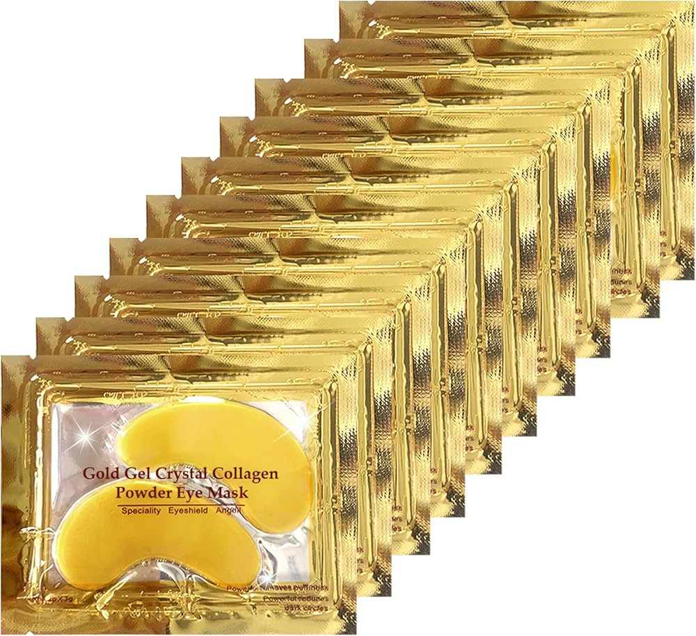 Under Eye Patches - 30 Pairs 24K Gold Moisturizing Under Eye Mask, Anti Aging Collagen Eye Masks ... | Amazon (US)