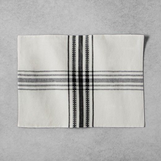 Woven Plaid Placemat - Cream/Black - Hearth & Hand™ with Magnolia | Target